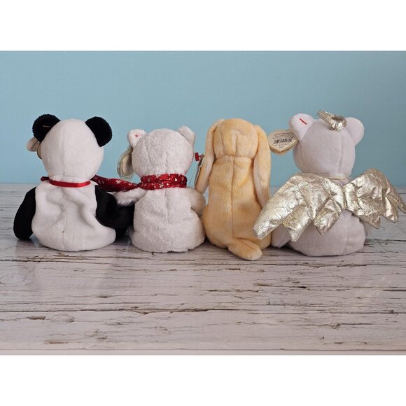 Fortune, Holiday Teddy 2000, Grace, Halo II Vintage Beanie Babies - Picture 2 of 10